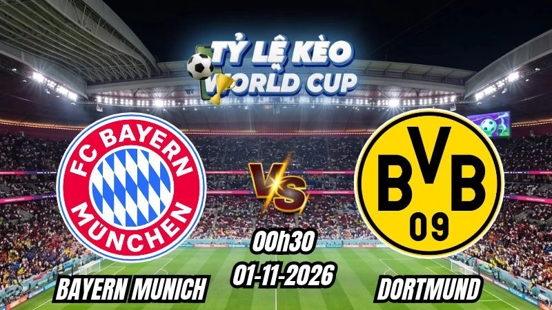 Soi kèo nhà cái Bayern Munich vs Dortmund 00h30 - 01/11/2026